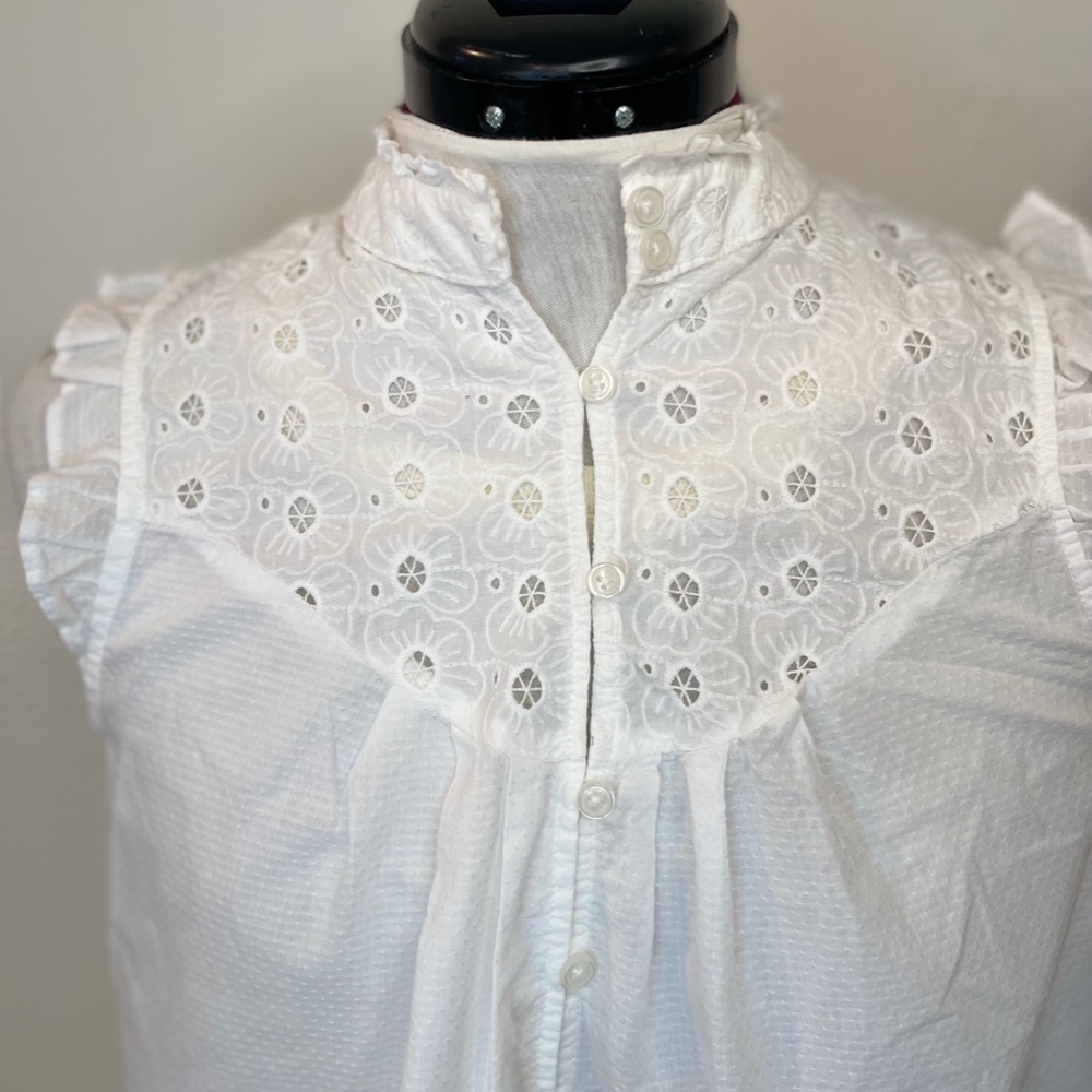 A New Day Cotton Eyelet Top Sz S- PreOwned